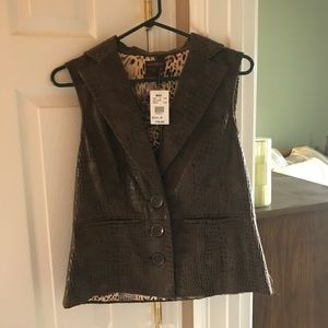 Brown snake skin vest